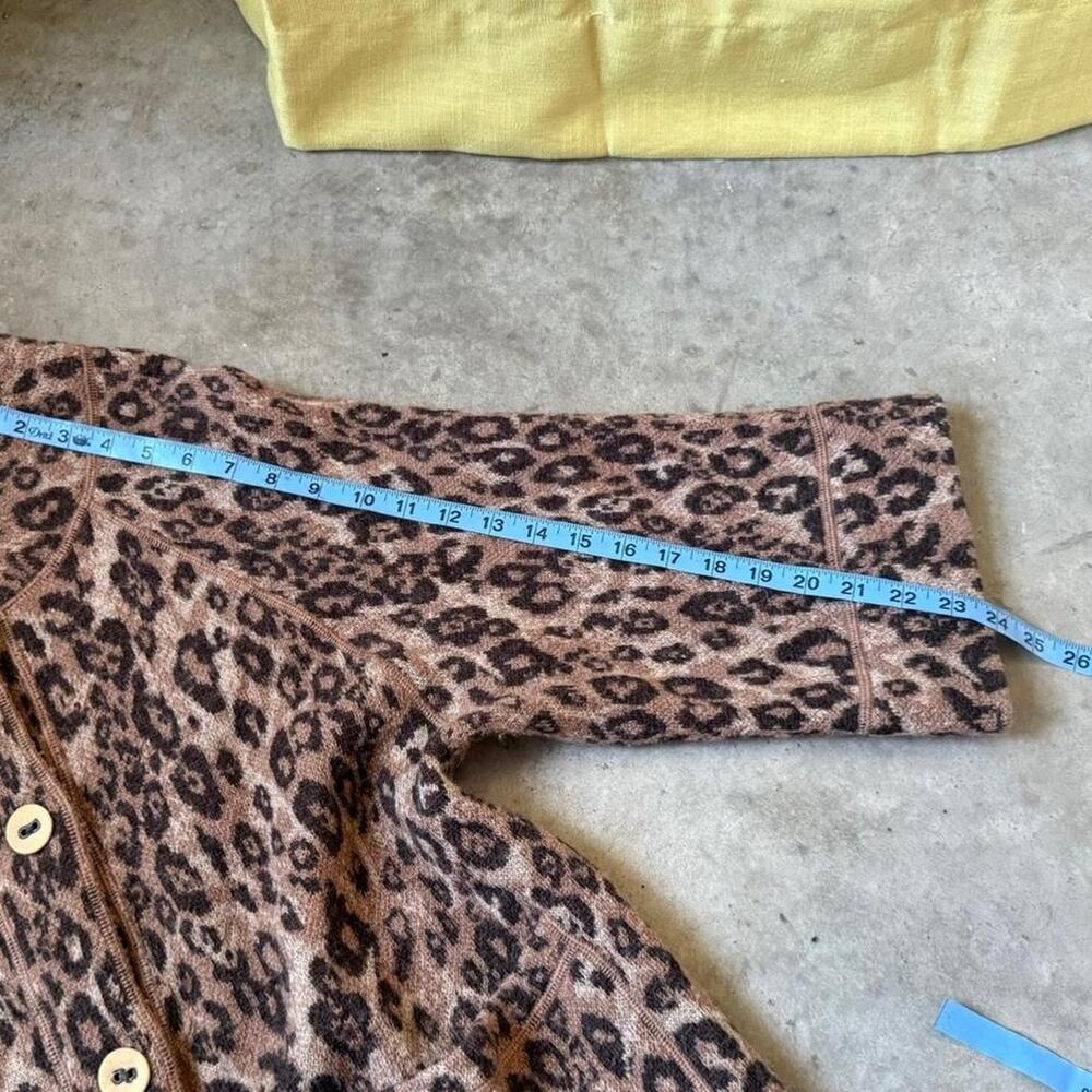 Leopard Print Wool Sweater Jacket - Ruby Rd - image 5